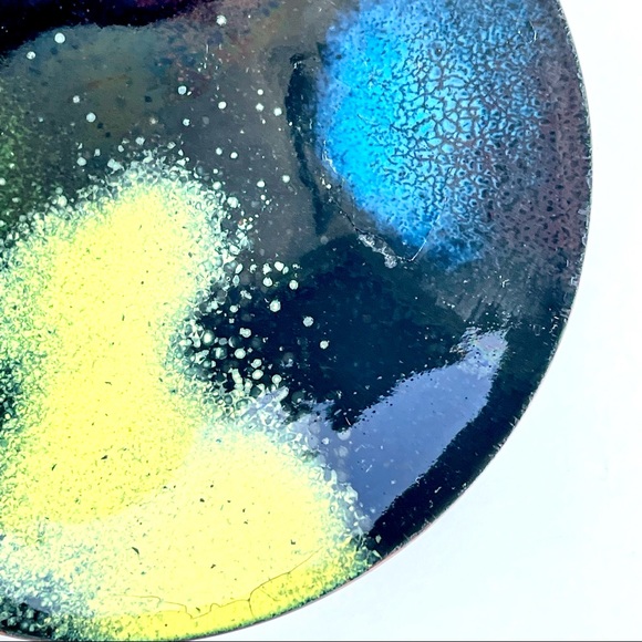 Vintage Enamelled Copper Trinket Dish - Picture 8 of 16